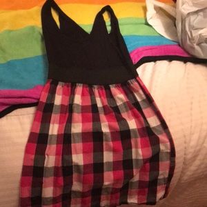 Black and Pink Tank Top Sundress